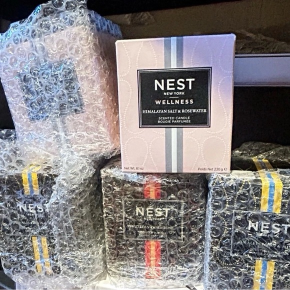 NEST Himalayan Salt & Rosewater Single Wick 8.1 Oz Scented Luxury Candle - Picture 6 of 6